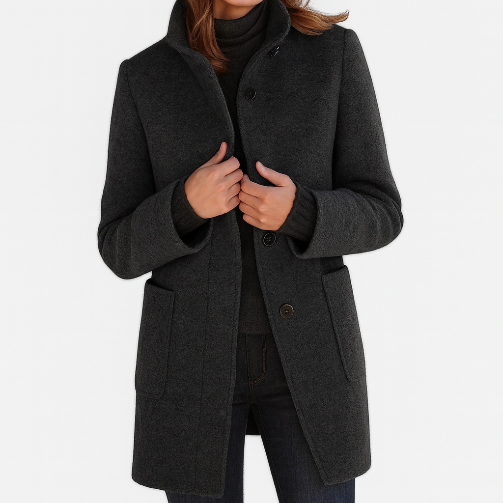 STELLA™ - Manteau pour Femme à Col Haut