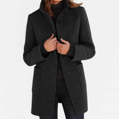 STELLA™ - Manteau pour Femme à Col Haut