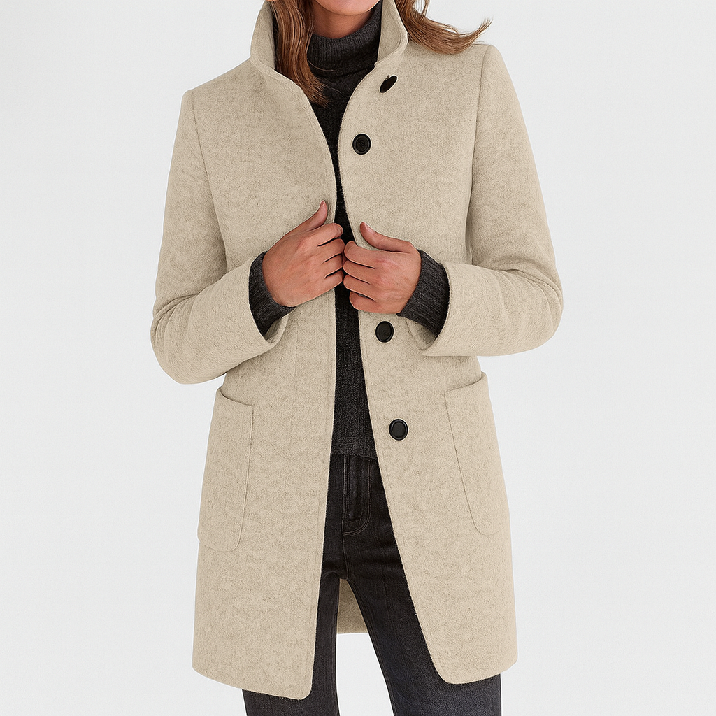 STELLA™ - Manteau pour Femme à Col Haut