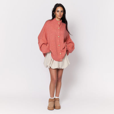 ZÉLIE™ - Cardigan Oversize CozyGlam avec Boutons Dorés Élégants