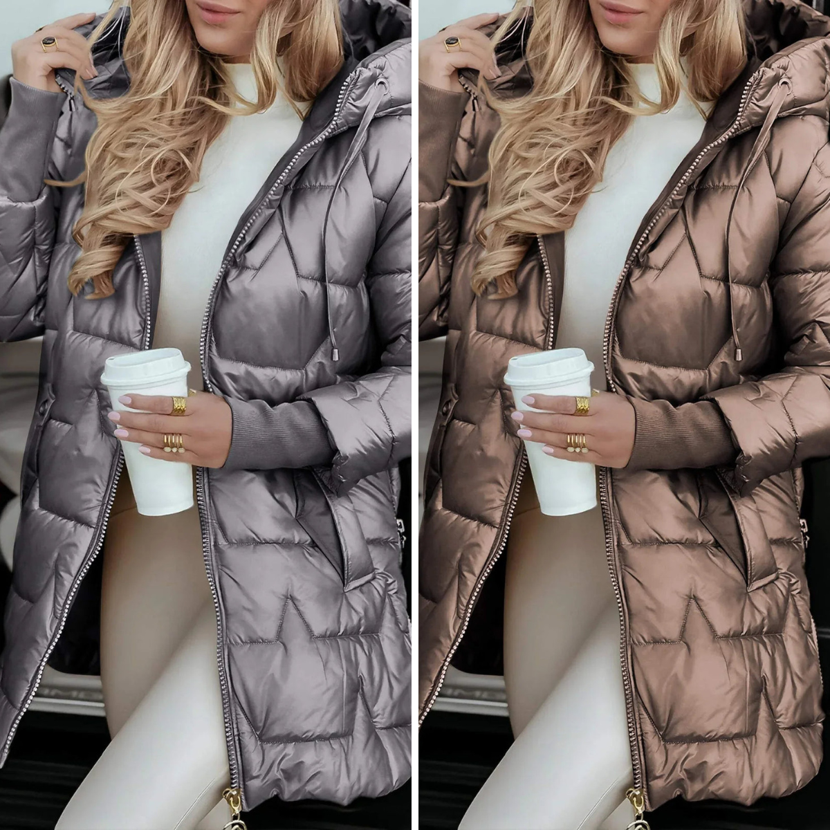 LÉNA™ - Manteau d'hiver élégant avec capuche et doublure