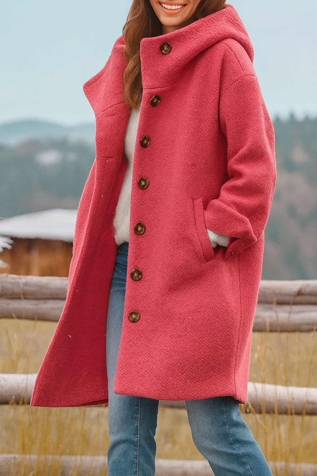 CAMILLE™ - Manteau confortable à longueur moyenne