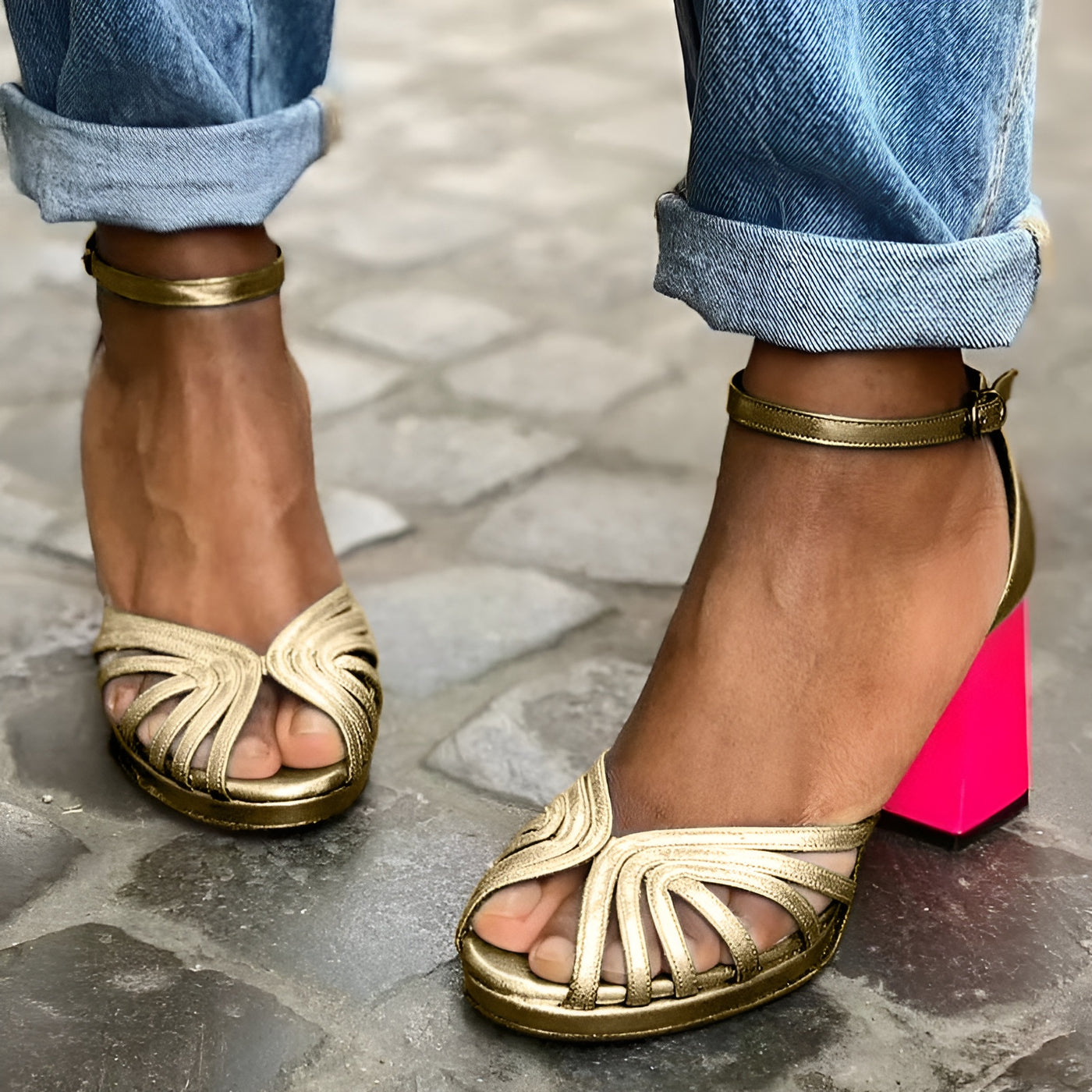 AMANDINE™ - Sandales Élégantes à Bride de Cheville et Bout Ouvert pour un Style Raffiné